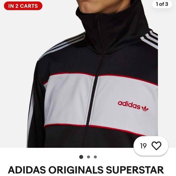 ADIDAS ORIGINALS SUPERSTAR LINEAR 90'S TRACK JACKET - Picture 11 of 11